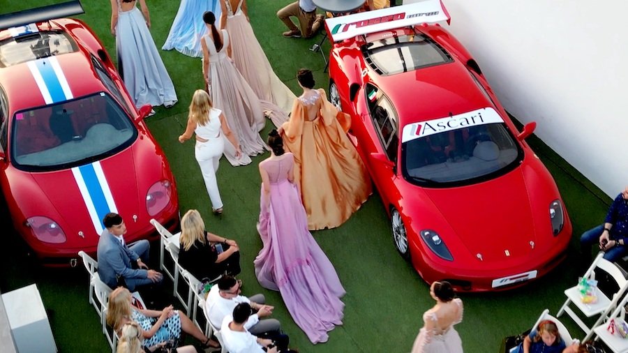 9_Ferrari_24_fashion_tv - Gossip Stone TV - Exclusive Celebrity Shows, Fashion, and Luxury News Drone view of Finale segment
