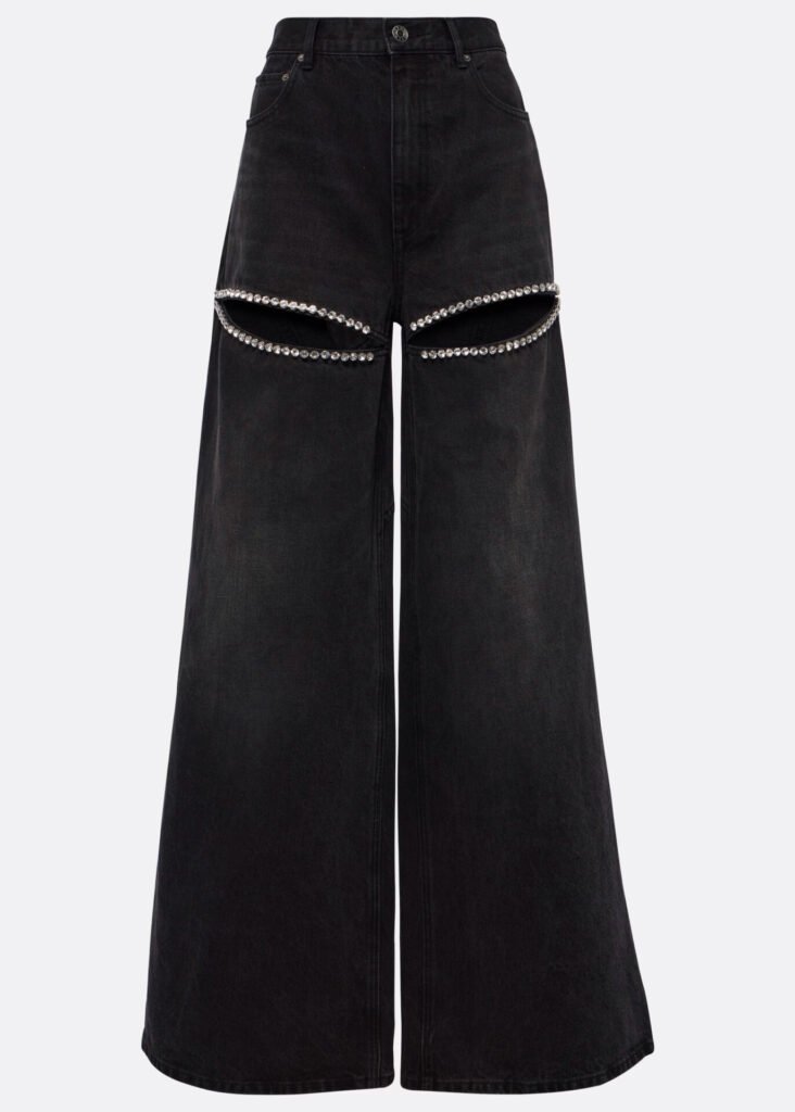 3AREA-Crystal-embellished-wide-leg-jeans - Gossip Stone TV - Exclusive Celebrity Shows, Fashion, and Luxury News