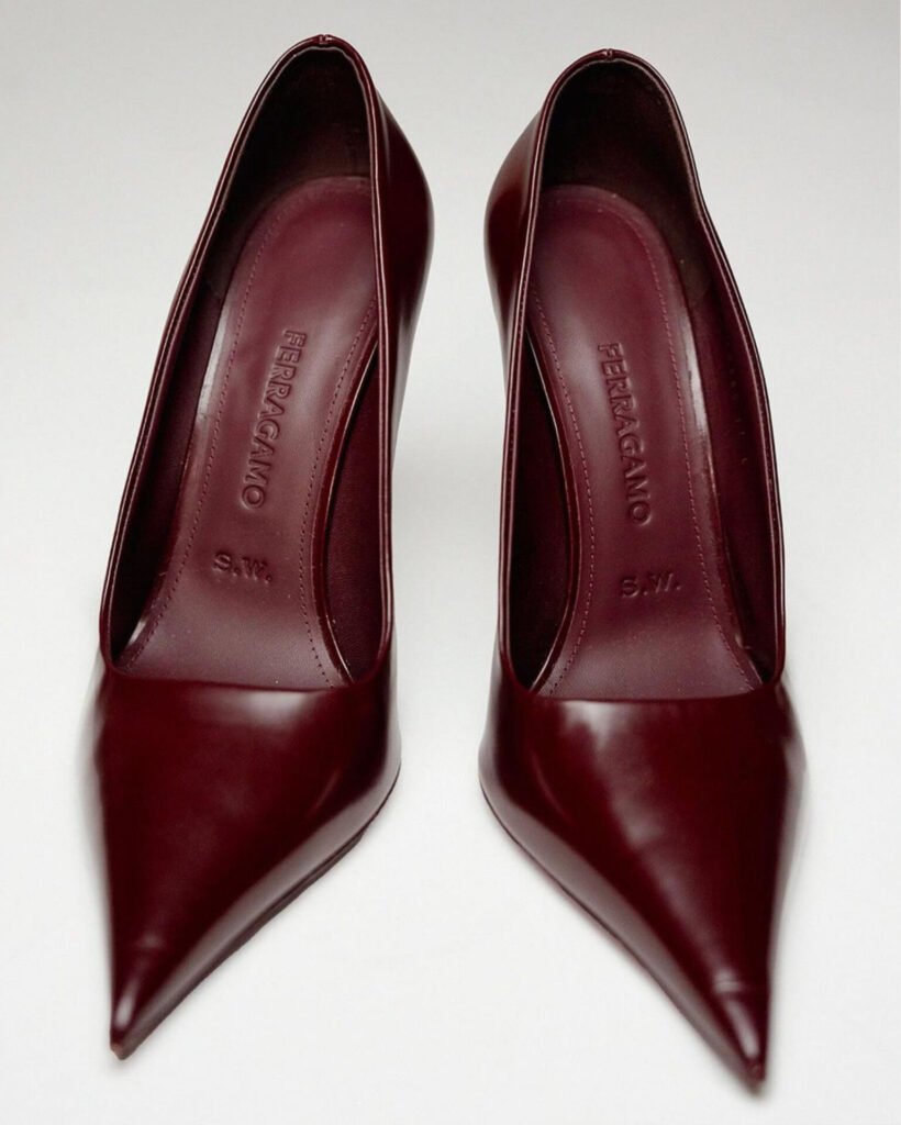 3Ferragamo-Burgundy-Pumps - Gossip Stone TV - Exclusive Celebrity Shows, Fashion, and Luxury News