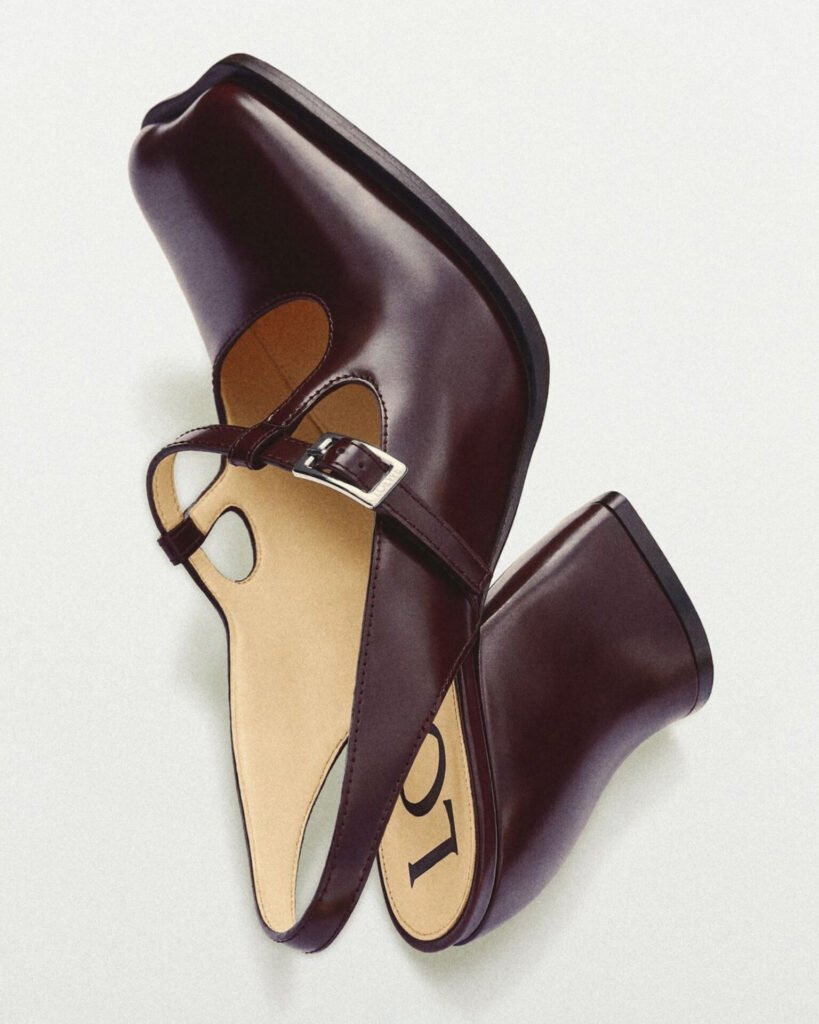 6Loewe-Burgundy-Shoe - Gossip Stone TV - Exclusive Celebrity Shows, Fashion, and Luxury News