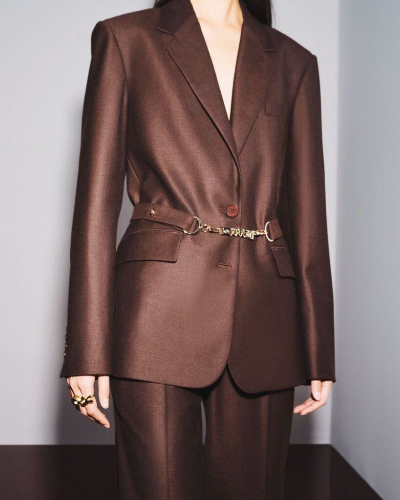 6Maje-Chocolate-Brown-Suit - Gossip Stone TV - Exclusive Celebrity Shows, Fashion, and Luxury News