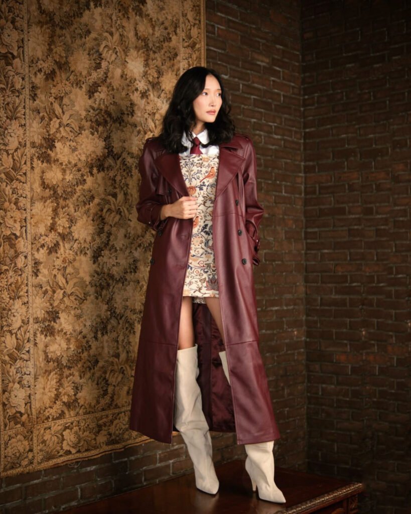 Avec-les-Filles-Faux-Ever-Leather-Maxi-Trench-Coat - Gossip Stone TV - Exclusive Celebrity Shows, Fashion, and Luxury News