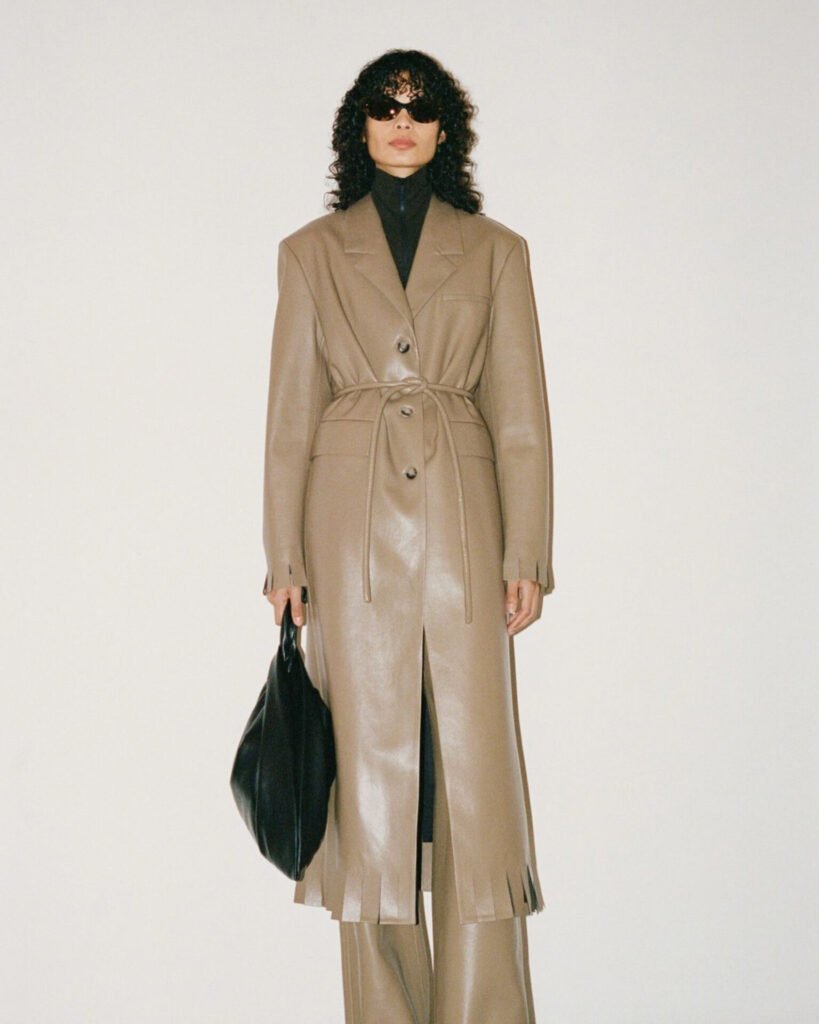 Nanushka-Leather-Trench - Gossip Stone TV - Exclusive Celebrity Shows, Fashion, and Luxury News